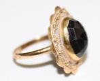 Antieke 14 karaat gouden ring met granaat steen, Antiek en Kunst, Verzenden, Goud