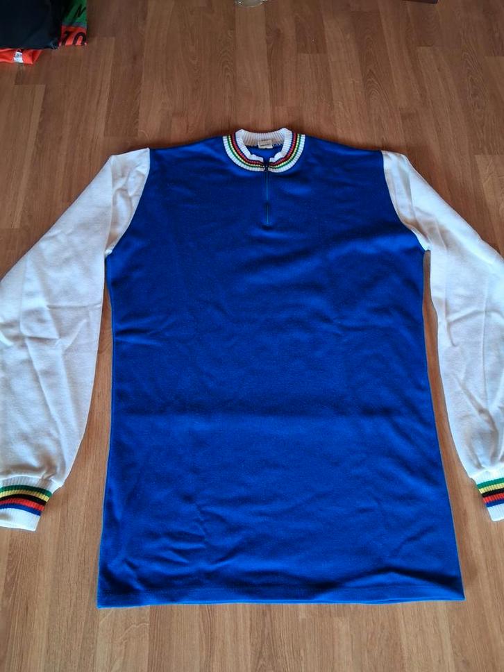 Vintage Wielertrui Meubelen K. Mintjens, Sport en Fitness, Wielrennen, Gebruikt, Helm, Ophalen of Verzenden