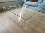 BOR design glazen salontafel 100x120 The Hague, Huis en Inrichting, Tafels | Salontafels, Ophalen, Modern design, Gebruikt, Glas