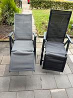 2 verstelbare tuinstoelen, Ophalen, Zo goed als nieuw, Aluminium