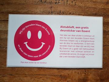 Deursticker Smiley energieleverancier Essent beschikbaar voor biedingen