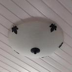 plafonnière afgewerkt mat blaadjes, Huis en Inrichting, Lampen | Hanglampen, Ophalen of Verzenden, Zo goed als nieuw, Glas, Minder dan 50 cm