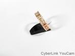 14950 14k Gouden Ring Millenium Met Zirkonia, Ophalen of Verzenden, Dame, Goud, Goud