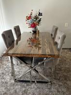Eettafel 4 stoelen bank en salontafel, Huis en Inrichting, Tafels | Eettafels, Ophalen of Verzenden, Zo goed als nieuw