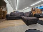 Hoekbank - Antraciet - Microvezel, 125 cm of meer, 125 cm of meer, Zo goed als nieuw, Info@homefriesland.nl