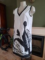 Maliparmi wit jurk met pailletten 42 L | Gratis Verzenden !, Kleding | Dames, Jurken, Verzenden, Wit, Maat 42/44 (L), Knielengte