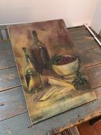 KUNST SCHILDERIJ OP HOUT OLIEVERF STILLEVEN FRANS, Antiek en Kunst, Ophalen of Verzenden