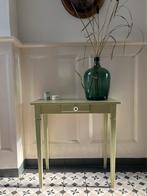 Oud Brocante Frans houten tafeltje groen, Ophalen