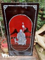 China Oud Houten Paneel ingelegd met Paarlemoer fr beschild., Ophalen of Verzenden
