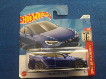  Hotwheels Tesla S Plaid blauw – Nieuw in blister beschikbaar voor biedingen