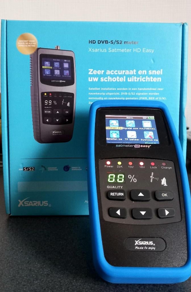 Xsarius HDB-S/S2 Satmeter HD Easy Satfinder, Audio, Tv en Foto, Schotelantennes, Zo goed als nieuw, (Schotel)antenne-accessoires