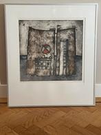 Ets 50x50 van Marjan Smit (lijst 70x80), Antiek en Kunst, Ophalen