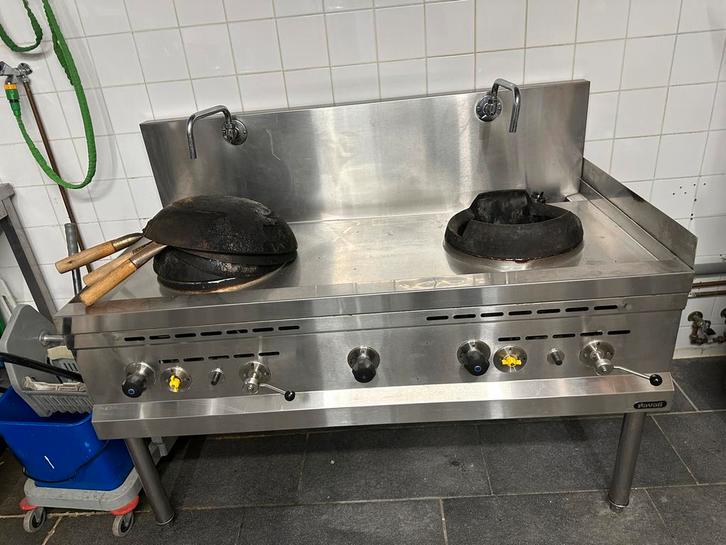 Professionele Wokbrander - 2 Pitten - 66kW, Zakelijke goederen, Horeca | Keukenapparatuur, Fornuis, Frituur en Grillen, Gebruikt