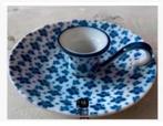 Brocante blauw witte blaker, porselein, 12 cm, 3,5 cm hg, Antiek en Kunst, Curiosa en Brocante, Ophalen of Verzenden