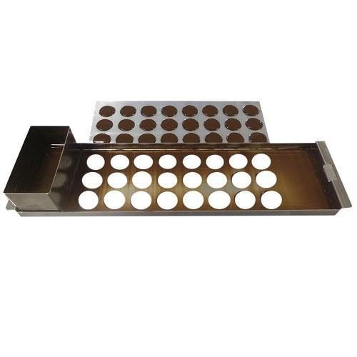 Strijksjabloon RVS Rondjes Ø4cm (galettes) chocolade trekbak, Hobby en Vrije tijd, Taarten en Cupcakes maken, Zo goed als nieuw