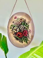 Vintage glazen raamhanger bloemenboeket, Antiek en Kunst, Curiosa en Brocante, Ophalen of Verzenden