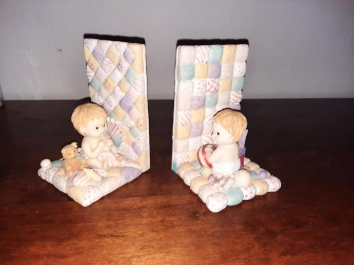 Schattige Boekensteunen met Baby Motief, Antiek en Kunst, Antiek | Woonaccessoires, Ophalen of Verzenden