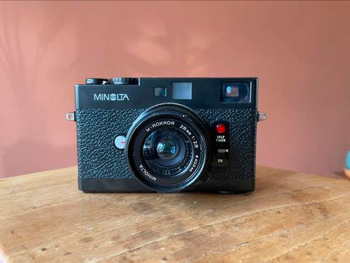 Minolta CLE + m-rokkor 28mm 2.8, Audio, Tv en Foto, Fotocamera's Analoog, Zo goed als nieuw, Compact, Minolta, Ophalen of Verzenden