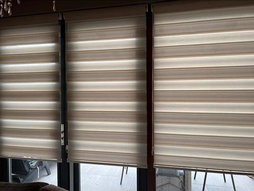 Zebra rolgordijn (4 stuks) beige/goud, Huis en Inrichting, Stoffering | Gordijnen en Lamellen, 100 tot 150 cm, Beige, Ophalen of Verzenden