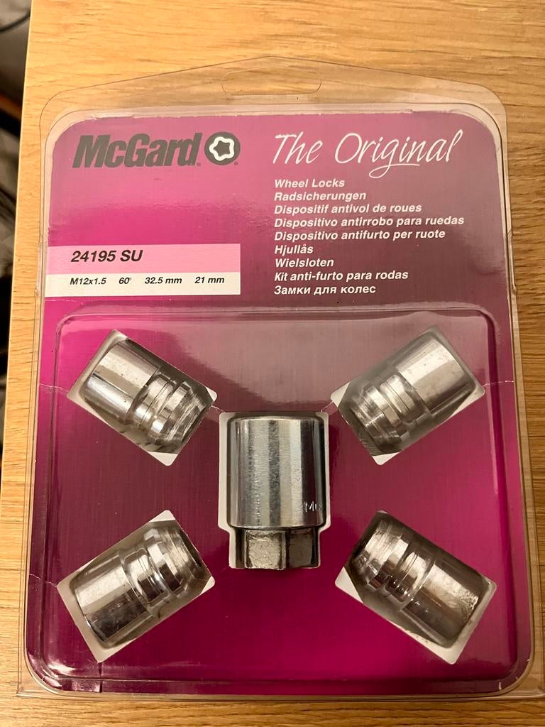 McGard slotmoerenset / wielslotmoeren M12x1,5 24195 SU, Ophalen of Verzenden, Zo goed als nieuw