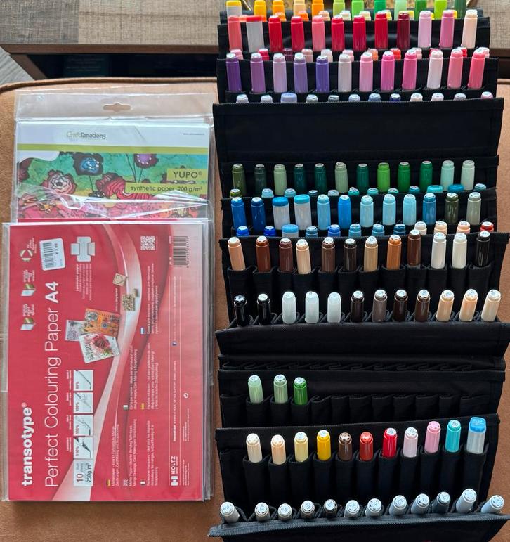 Copic Markers Set - 170 stuks + Etuis & Papier, Hobby en Vrije tijd, Tekenen, Zo goed als nieuw, Potlood of Stift, Ophalen of Verzenden