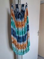 Batik jurk met kanten halter en borduursel. All size., Verzenden, Gedragen, Overige kleuren, Knielengte