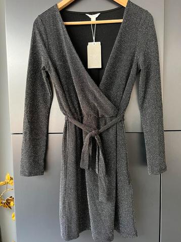 SPRINGFIELD ZWART ZILVER GLITTER WIKKELJURK WIKKEL JURK M beschikbaar voor biedingen