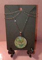 Zilveren Pokemon ketting Sprigatito (glitter). Zelfgemaakt., Sieraden, Tassen en Uiterlijk, Kettingen, Met hanger, Verzenden, Nieuw