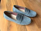 Lichtblauwe schoenen: Sioux mocassins leer mt 38.5, Blauw, Ophalen of Verzenden, Zo goed als nieuw, Espadrilles of Moccasins