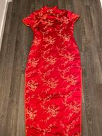 Rode Chinese Jurk met Bloemen - Maat l, Ophalen of Verzenden, Zo goed als nieuw, Maat 38/40 (M), Carnaval