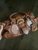 Leren vintage dames tas, Verzenden, Gebruikt, Bruin, Handtas