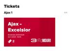 AJAX - EXCELSIOR 2 KAARTEN NAAST ELKAAR, Tickets en Kaartjes, Twee personen
