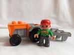 Duplo tractor met ploeg en boer, Ophalen of Verzenden, Zo goed als nieuw, Duplo
