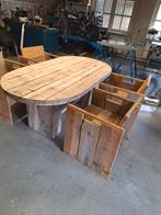 Tuinset steigerhout, Ophalen, 4 zitplaatsen, Gebruikt, Steigerhout