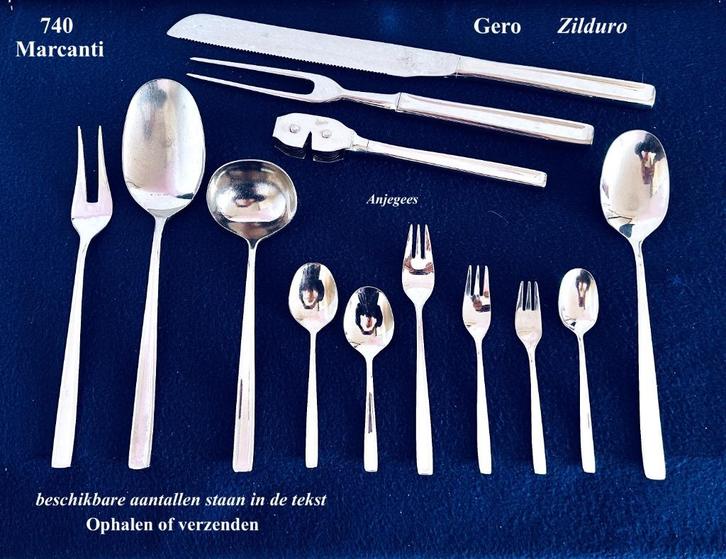 Marcanti 740 Gero Zilduro NU vanaf € 1,25 p/s bestek rvs, Antiek en Kunst, Antiek | Bestek, Ophalen