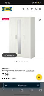 BRIMNES IKEA kast. ( 3 deuren kast met spiegel), Huis en Inrichting, Kasten | Kledingkasten, Ophalen, 100 tot 150 cm, Met hangruimte