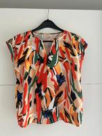 Multicolor blouse met print en kapmouw, Kleding | Dames, Blouses en Tunieken, Ophalen of Verzenden, Zo goed als nieuw, Maat 38/40 (M)