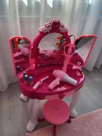 Kinder plastic princessen roze kaptafel met licht en geluid, Huis en Inrichting, Tafels | Kaptafels, Ophalen of Verzenden, Zo goed als nieuw