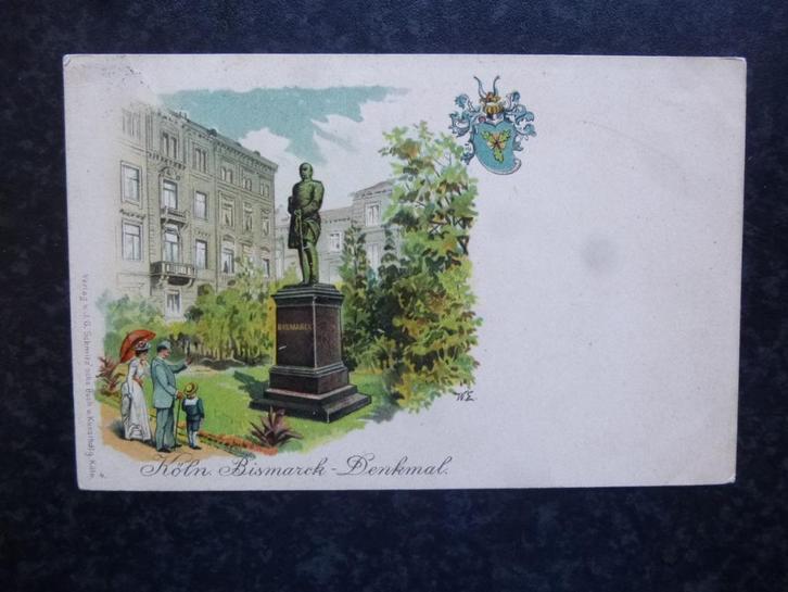 KOLN  Keulen Litho Bismark Denkmal 1903, Verzamelen, Ansichtkaarten | Buitenland, Duitsland, Voor 1920, Ophalen of Verzenden