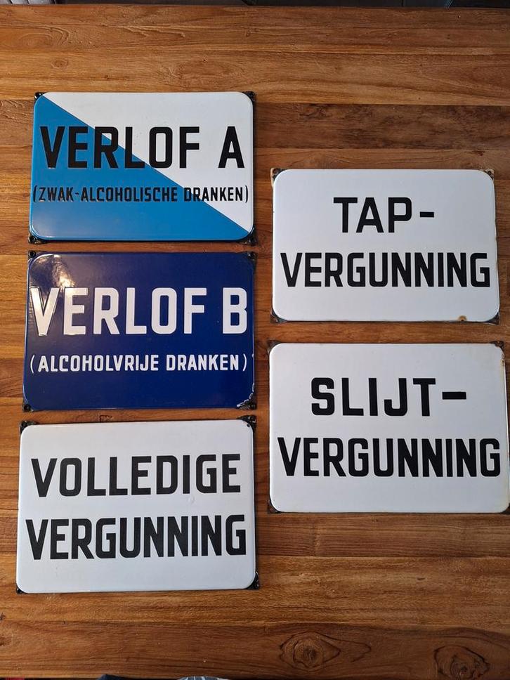 Emaille Borden, Verzamelen, Merken en Reclamevoorwerpen, Gebruikt, Reclamebord, Ophalen of Verzenden