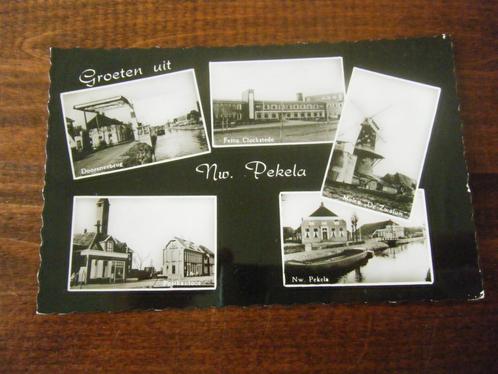Y29 - Nieuwe Pekela - oa Molen - Postkantoor - Mooi/Oud, Verzamelen, Ansichtkaarten | Nederland, Ophalen of Verzenden