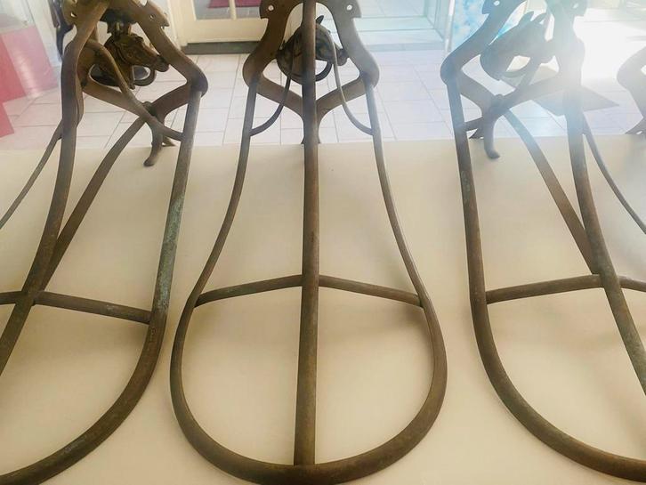 Koperen zadeldragers, Huis en Inrichting, Woonaccessoires | Kandelaars en Kaarsen, Zo goed als nieuw, Minder dan 25 cm, Ophalen of Verzenden