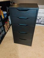 GRATIS af te halen: Alex ladekast zwart, Huis en Inrichting, Kasten | Ladekasten, Ophalen, Minder dan 50 cm, Gebruikt, Overige materialen