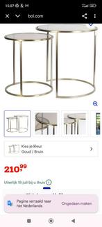 Bijzet tafel bijzet tafels light & living, 45 tot 60 cm, Minder dan 55 cm, Rond, Ophalen of Verzenden