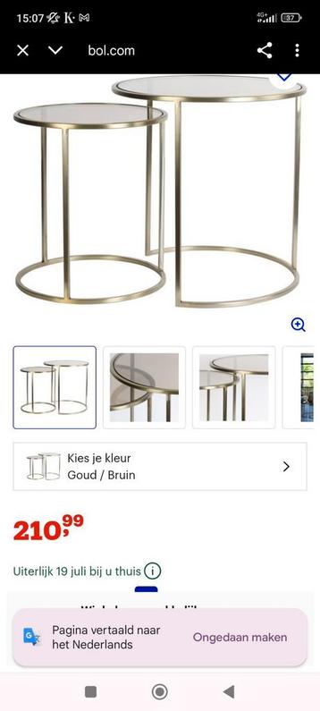 Bijzet tafel bijzet tafels light & living beschikbaar voor biedingen