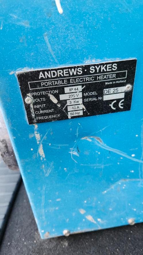 Professionele elektrische bouwkachel – Andrews Sykes DE 25 –, Doe-het-zelf en Verbouw, Gereedschap | Lasapparaten, Gebruikt, Elektroden