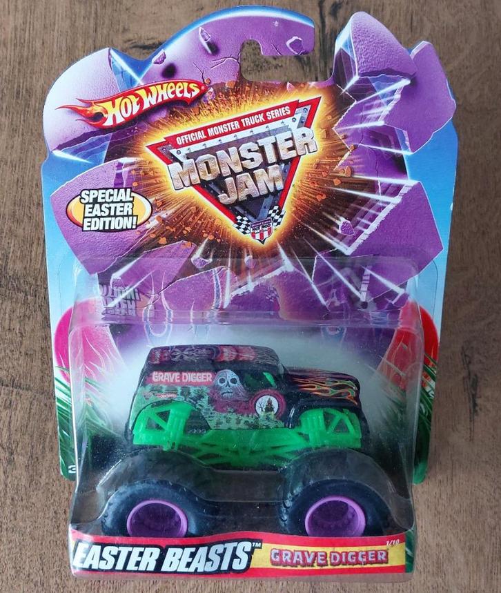 Hot Wheels Monster Jam Pasen Spec. Edition 1/64 Grave Digger, Hobby en Vrije tijd, Modelauto's | Overige schalen, Nieuw, Auto
