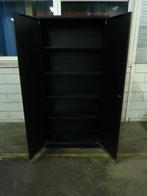 Nette stalen kantoorkast / draaideurkast zwart 100x41x196cm, Huis en Inrichting, 100 tot 150 cm, Meerdere deuren, Ophalen of Verzenden
