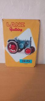 Blikken Bord Lanz Bulldog 20x30 cm, Ophalen of Verzenden