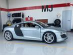 Audi R8 1:18 Maisto Zilver MJ, Ophalen of Verzenden, Zo goed als nieuw, Auto, Maisto